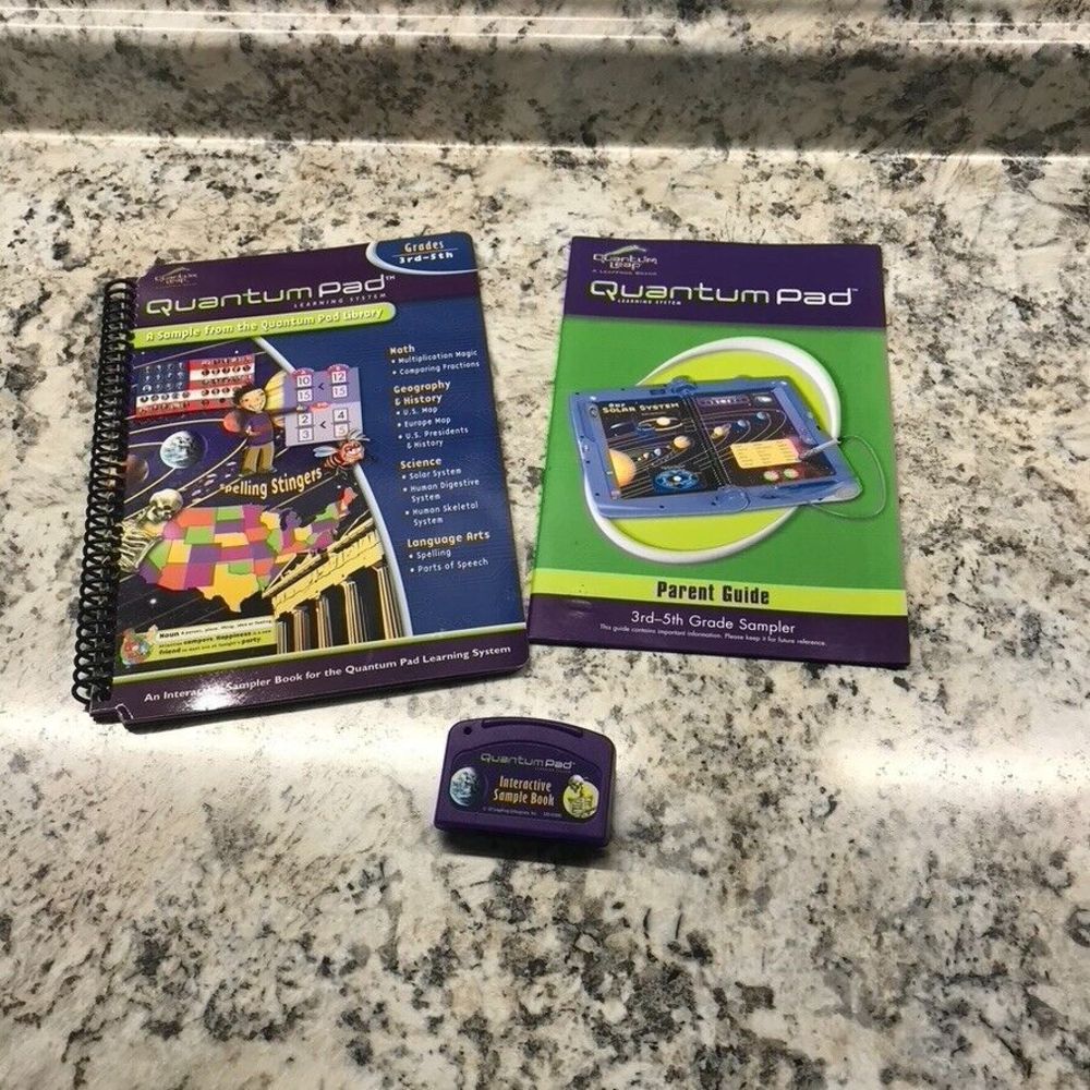 Quantum Leap Pad Interactive Sample 3-5 Grades Cartridge, Parent Guide & Book